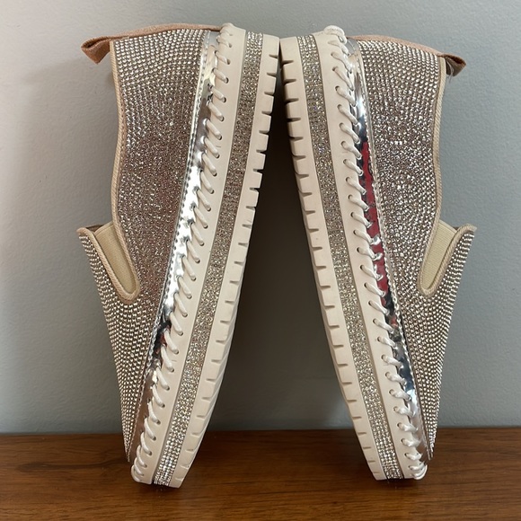 SLIP-ON GLITTER VULCANIZED PLATFORM SHOE SNEAKER NWOT | Multiple Sizes Available - Picture 7 of 11